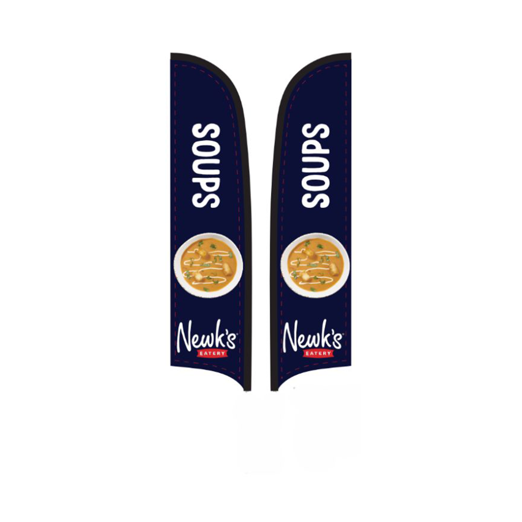 15' Newk's Eatery Navy Soups AdverSail Flag (double sided)