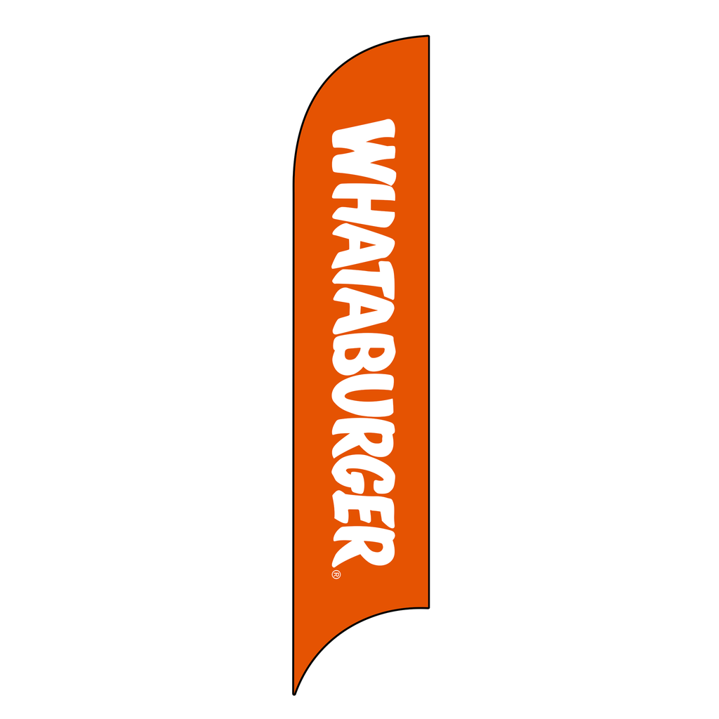 15' Whataburger Orange Logo AdverSail Flag