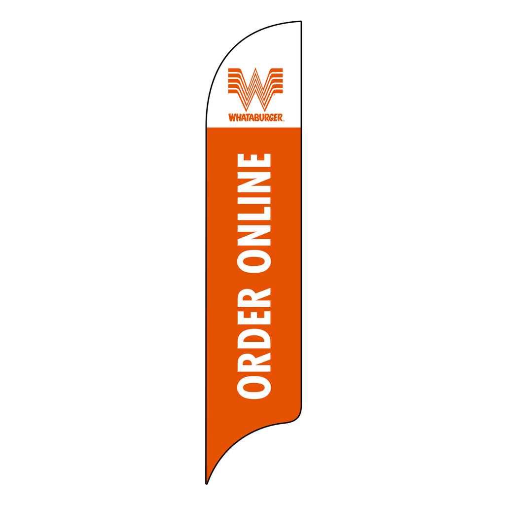 15' Whataburger Orange Order Online AdverSail Flag