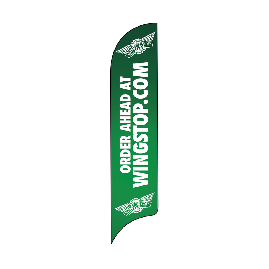 15' Wingstop Green Order Ahead At Wingstop.com AdverSail Flag (2023 art)