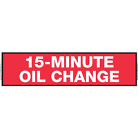 2' X 8' FullSpeed Automotive Red 15 Minute Oil Change Mesh Bay Banner