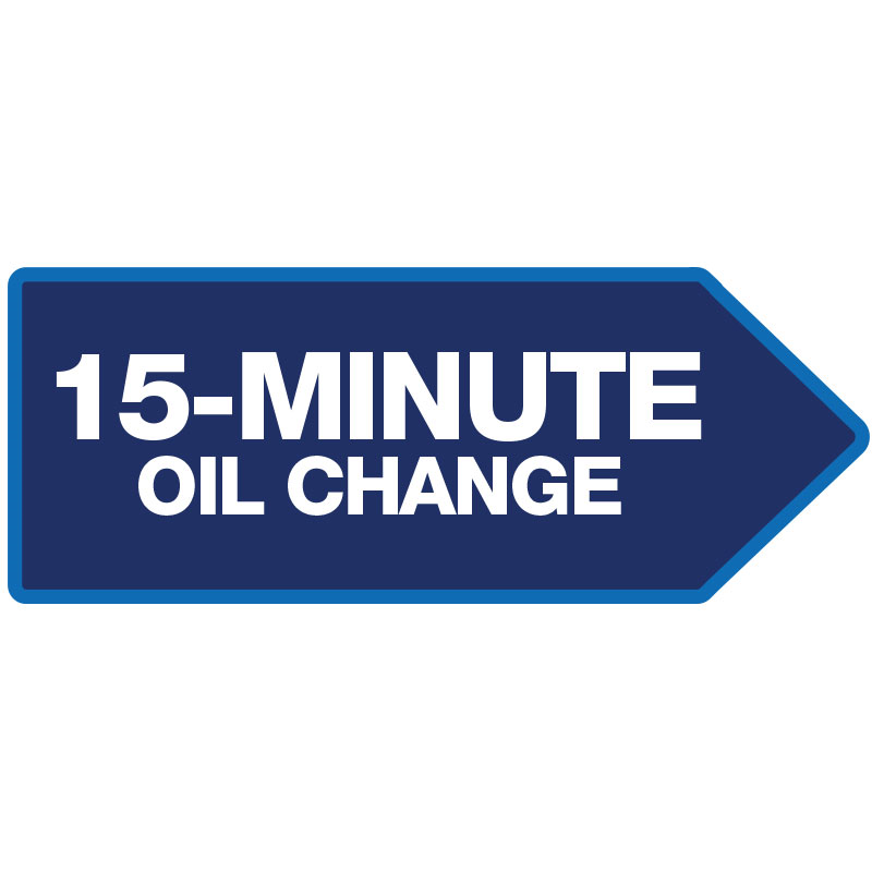 46" X 18" FullSpeed Automotive Blue 15-Minute Oil Change Arrow Spinner Sign (double sided)