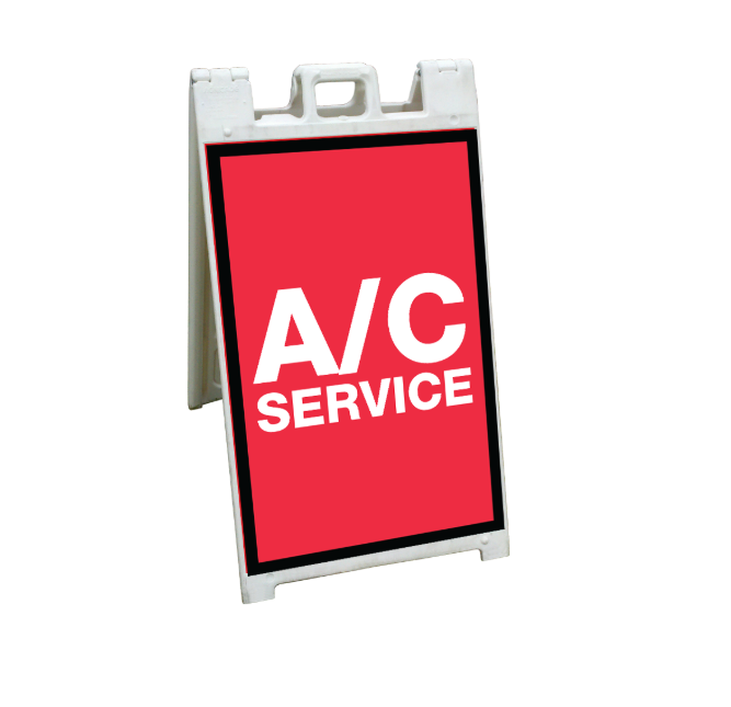 24" X 36" FullSpeed Red A/C Service Coroplast A-Frame Insert