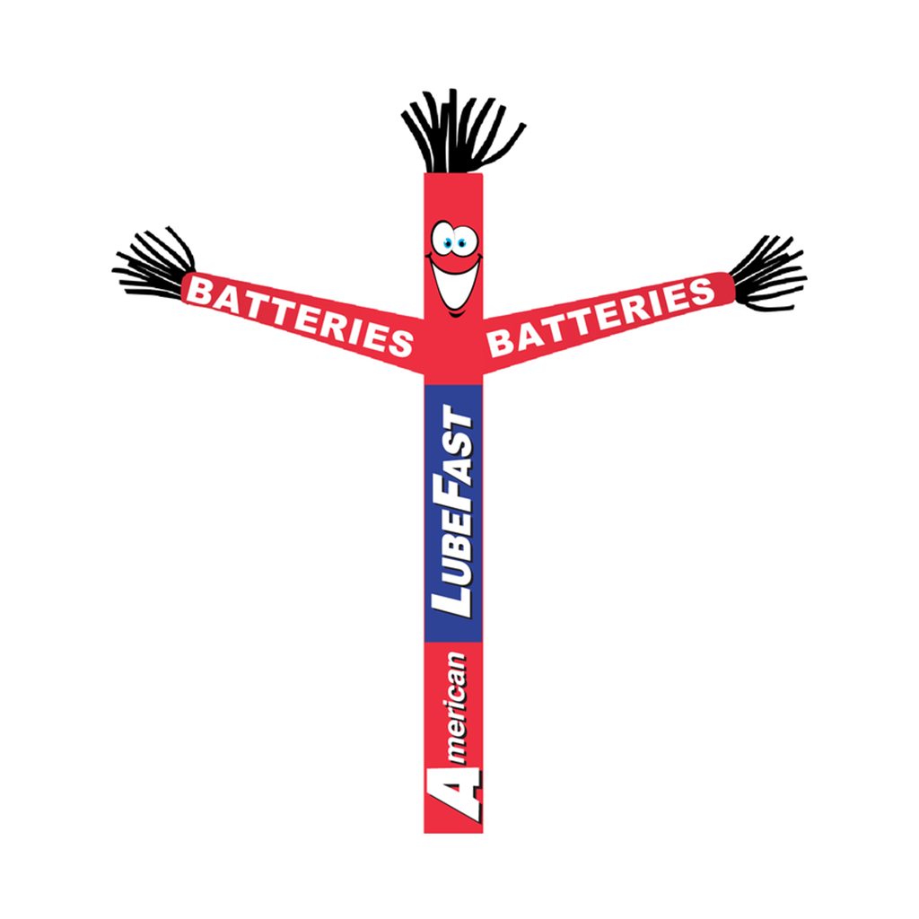 18' FullSpeed American LubeFast Red & Blue Batteries Tube Dancer Fabric Only (with arms & face)