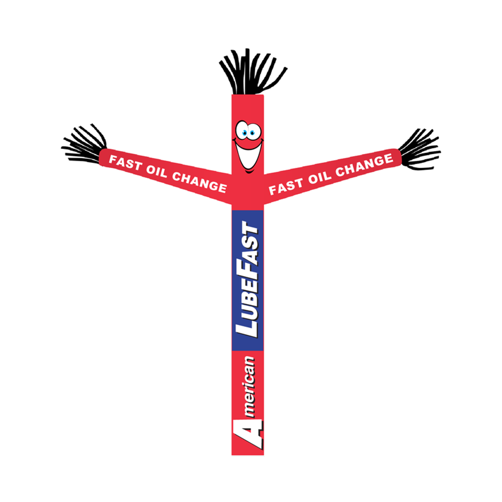 18' FullSpeed American LubeFast Red & Blue Fast Oil Change Tube Dancer Fabric Only (with arm & face)