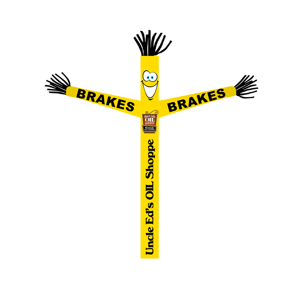 18' FullSpeed Automotive Uncle Ed's Oil Shoppe Yellow Brakes Tube Dancer Fabric Only (with arms & face)