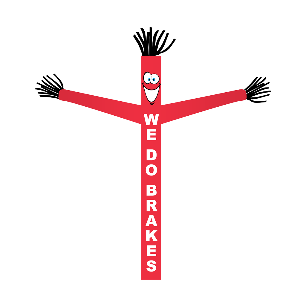 18' FullSpeed Automotive Red We Do Brakes Tube Dancer Fabric Only (with arms & face)