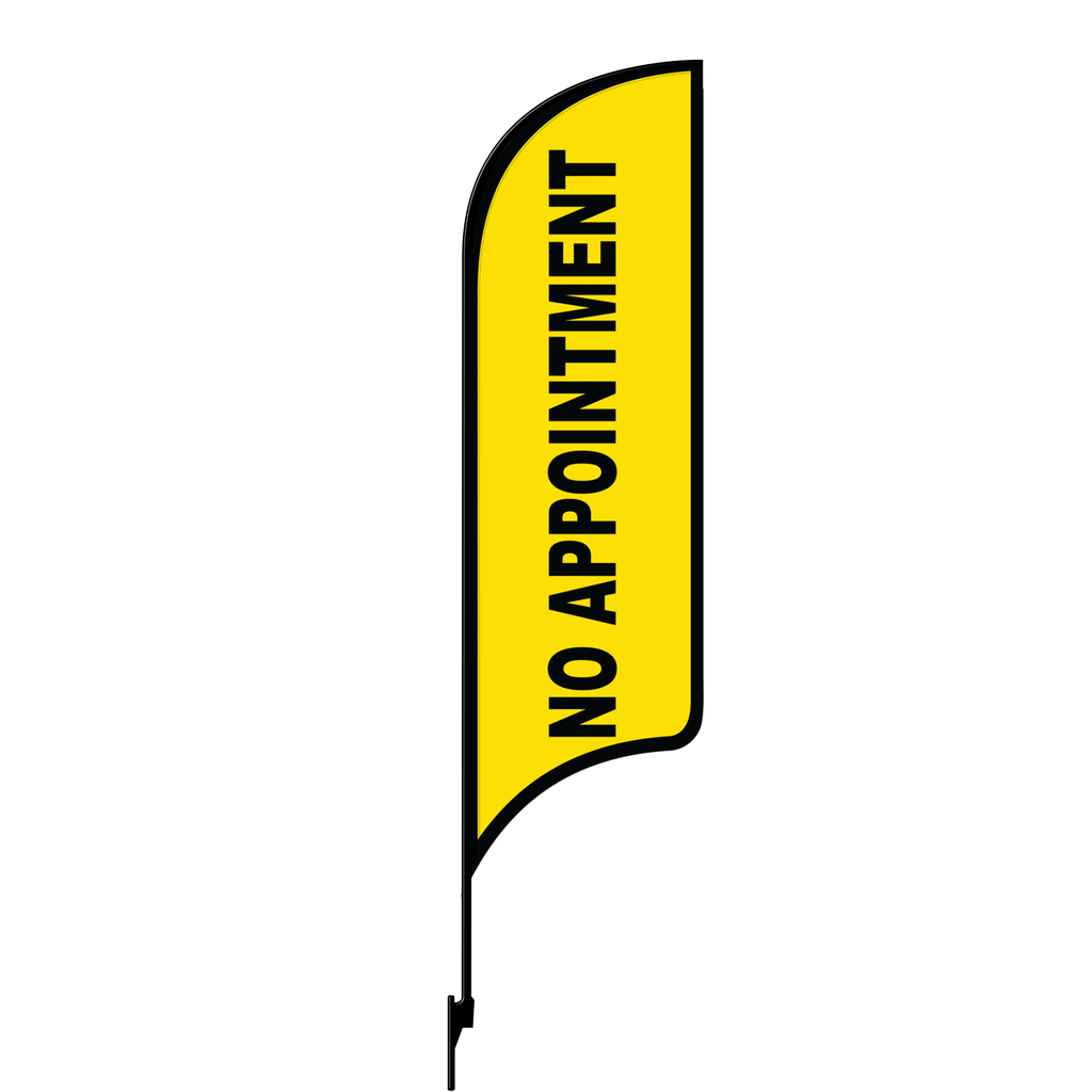 Kit for 12' FullSpeed Automotive Yellow No Appointment AdverSail Flag