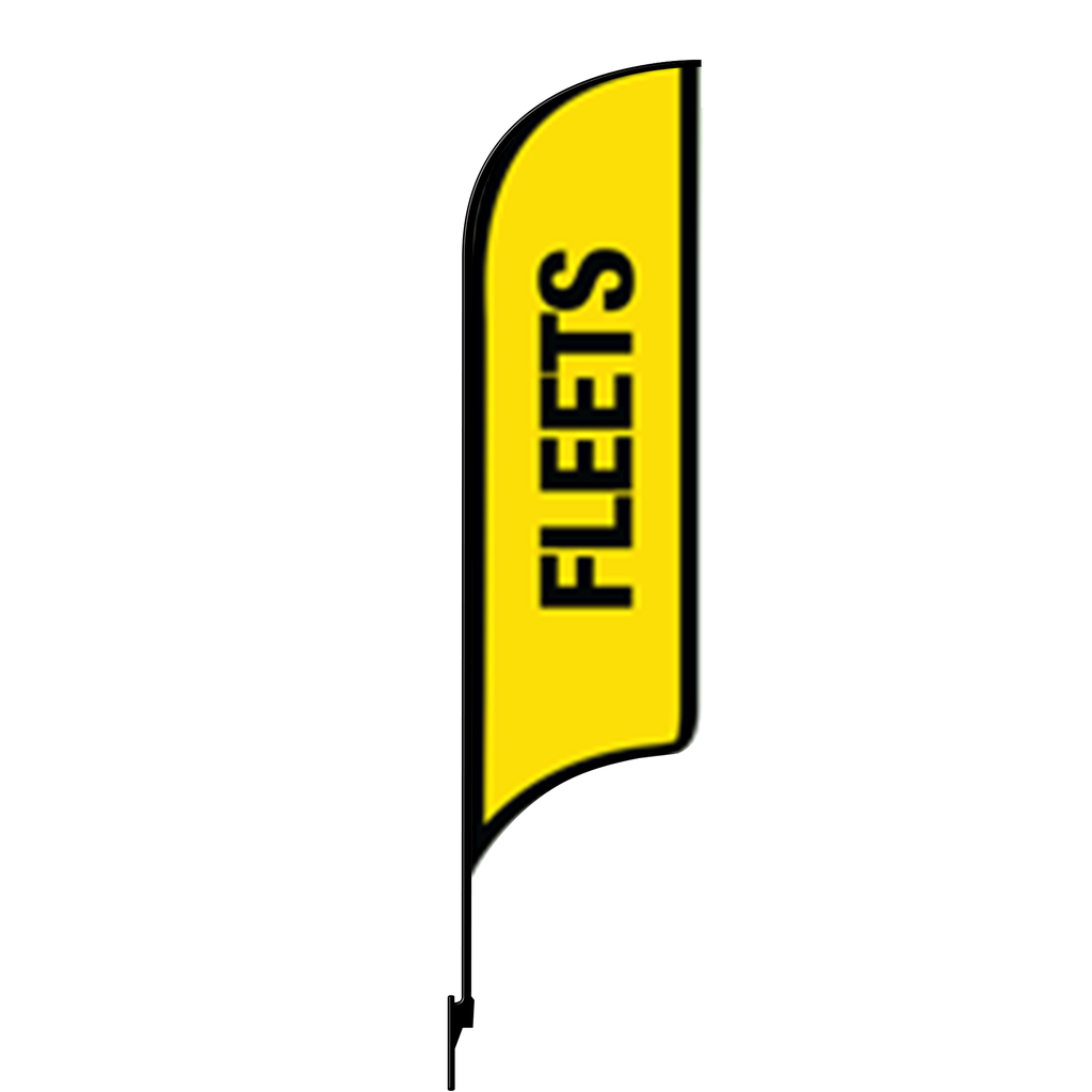 Kit for 12' FullSpeed Automotive Yellow Fleets AdverSail Flag