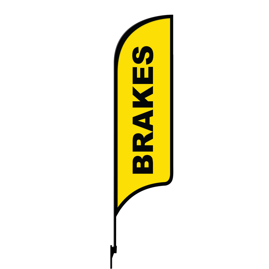 Kit for 12' FullSpeed Automotive Yellow Brakes AdverSail Flag