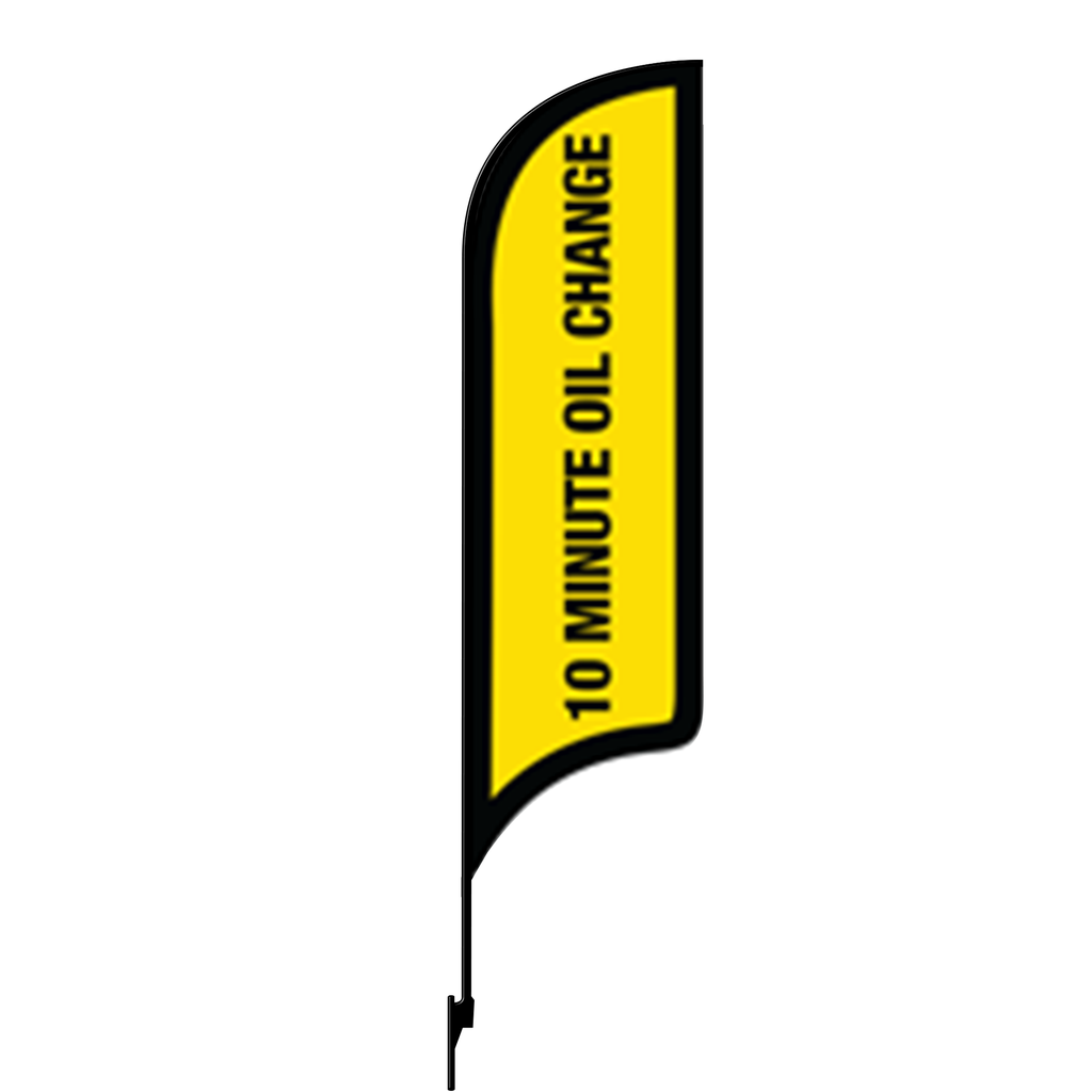 Kit for 12' FullSpeed Automotive Yellow 10 Minute Oil Change AdverSail Flag