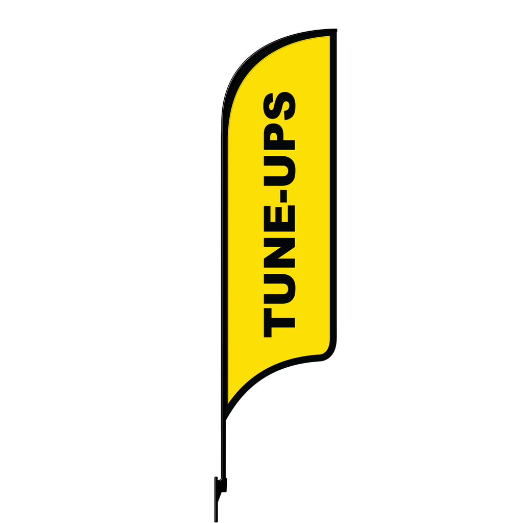 Kit for 12' FullSpeed Automotive Yellow Tune Ups AdverSail Flag 