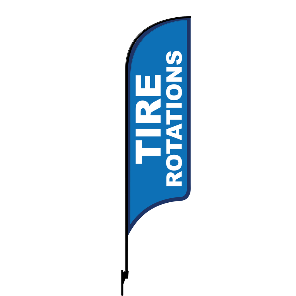 Kit for 12' FullSpeed Automotive Blue Tire Rotations AdverSail Flag
