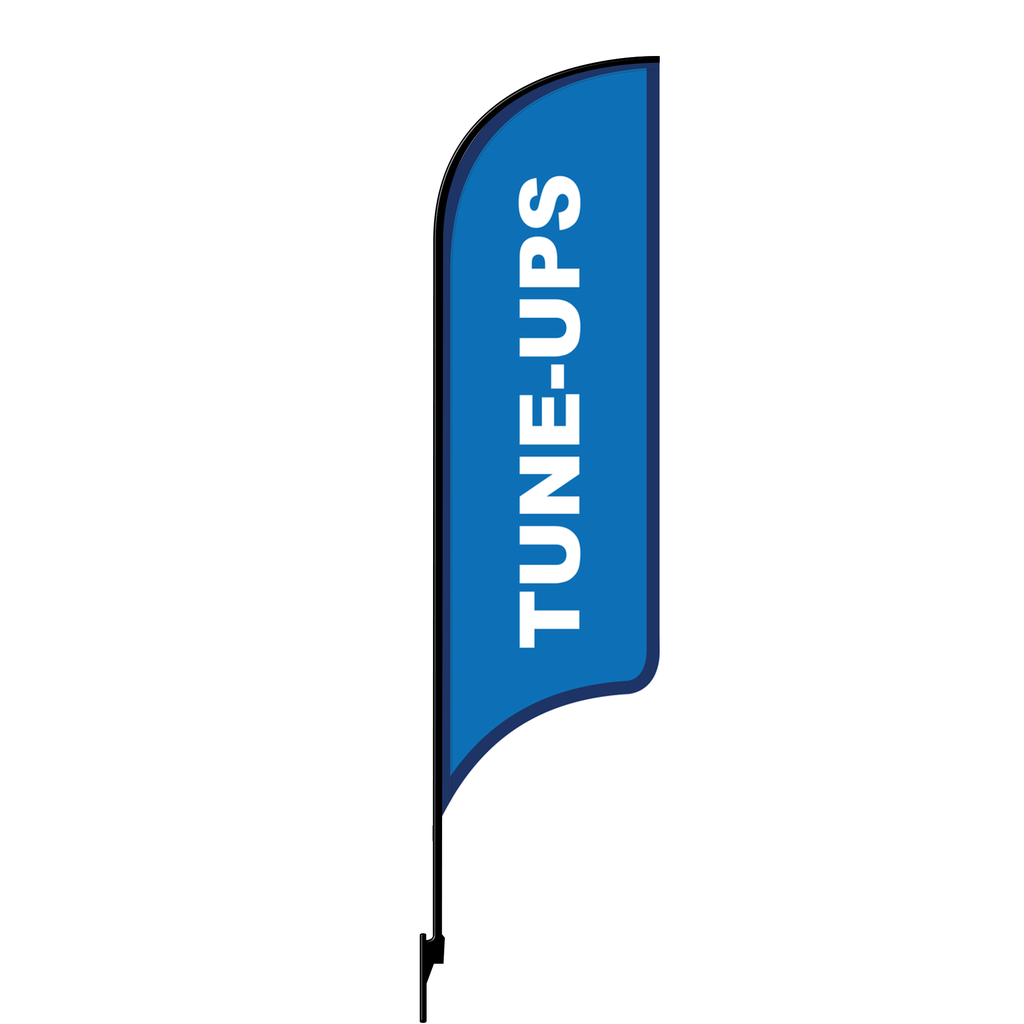 Kit for 12' FullSpeed Automotive Blue Tune-Ups AdverSail Flag 