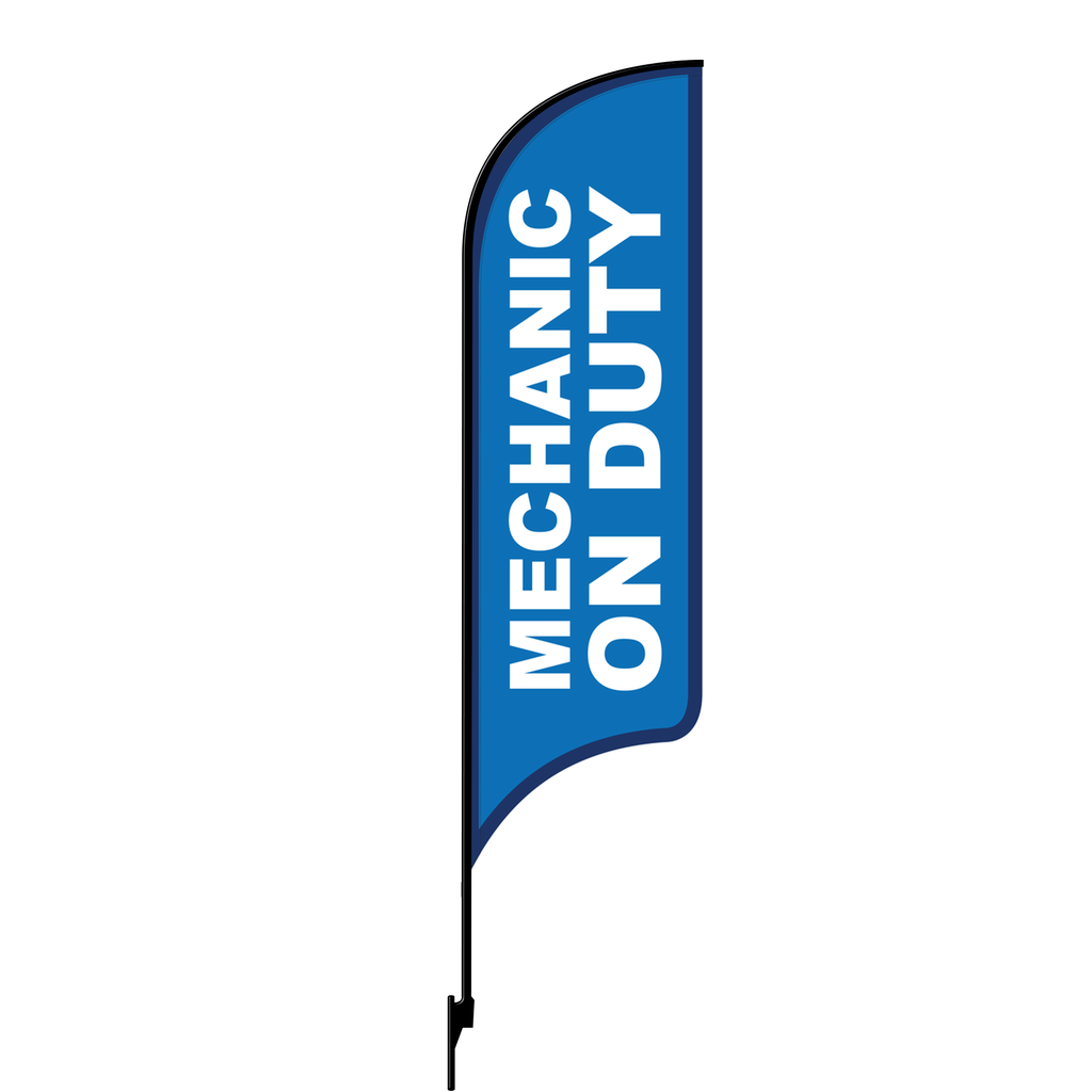 Kit for 12' FullSpeed Automotive Blue Mechanic on Duty AdverSail Flag