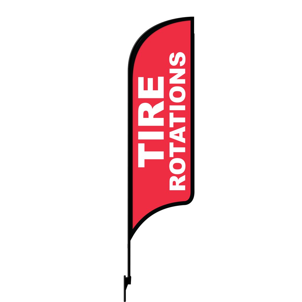 Kit for 12' FullSpeed Automotive Red Tire Rotations AdverSail Flag
