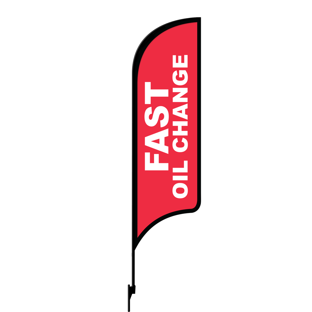 Kit for 12' FullSpeed Automotive Red Fast Oil Change AdverSail Flag