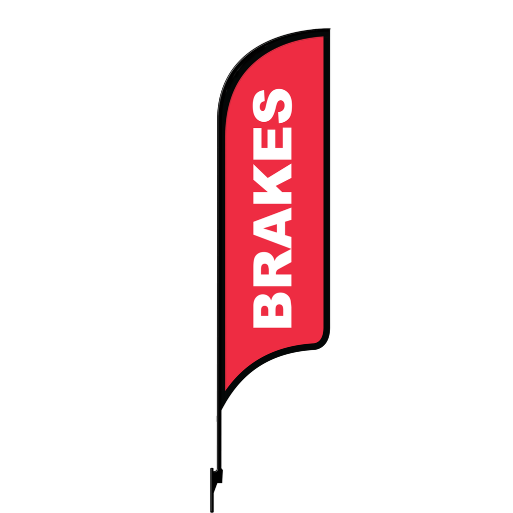 Kit for 12' FullSpeed Automotive Red Brakes AdverSail Flag