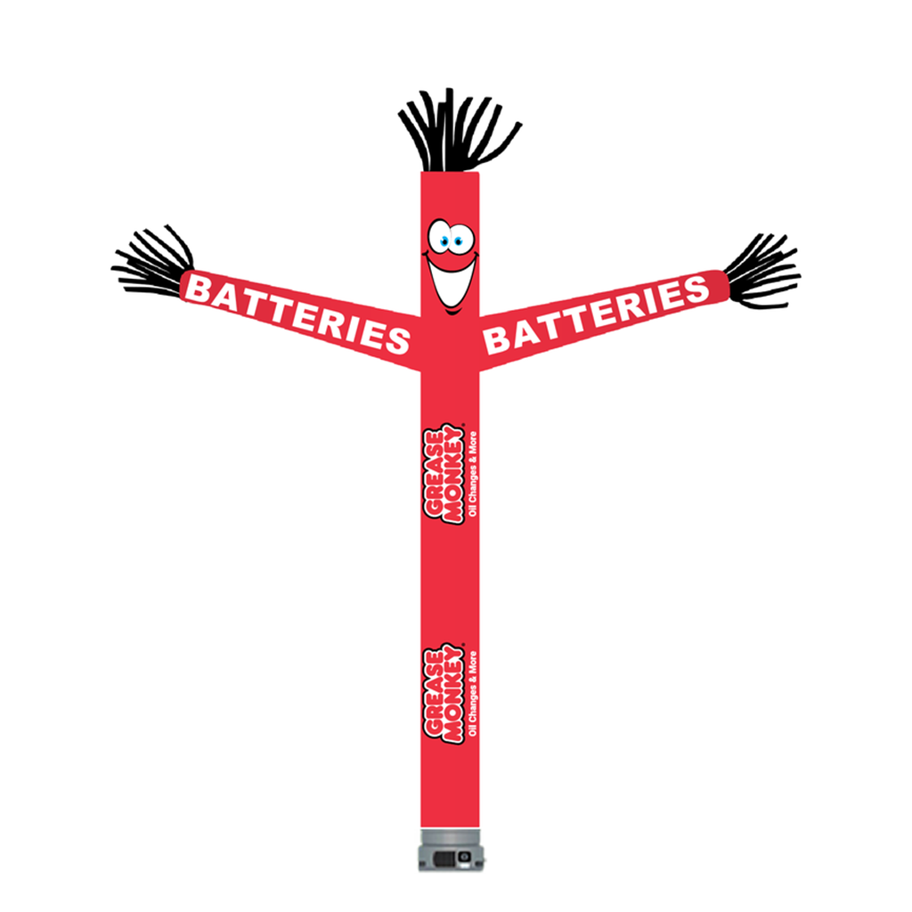 Kit for 18' FullSpeed Automotive Grease Monkey Red Batteries Tube Dancer (with face & arms)