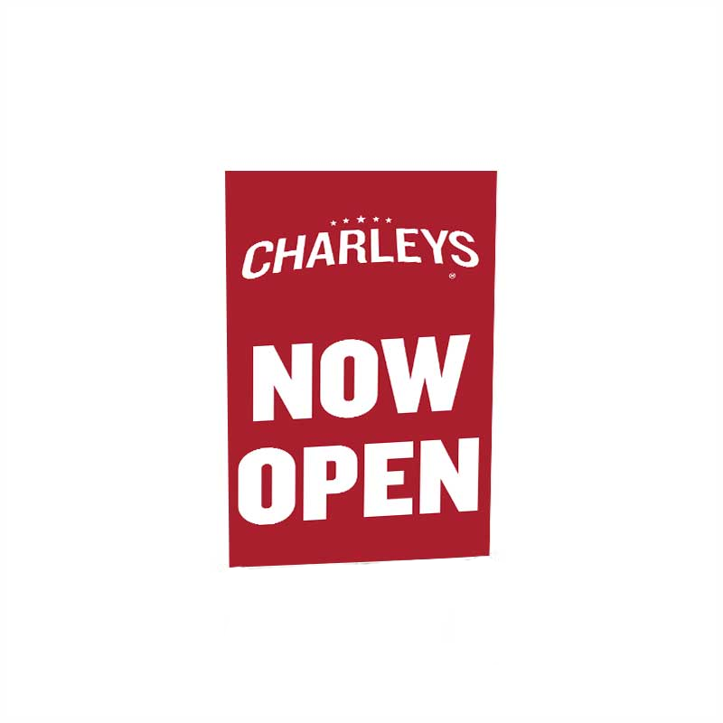24"x36" Charleys Philly Steaks Now Open Coroplast A-frame Insert Only
