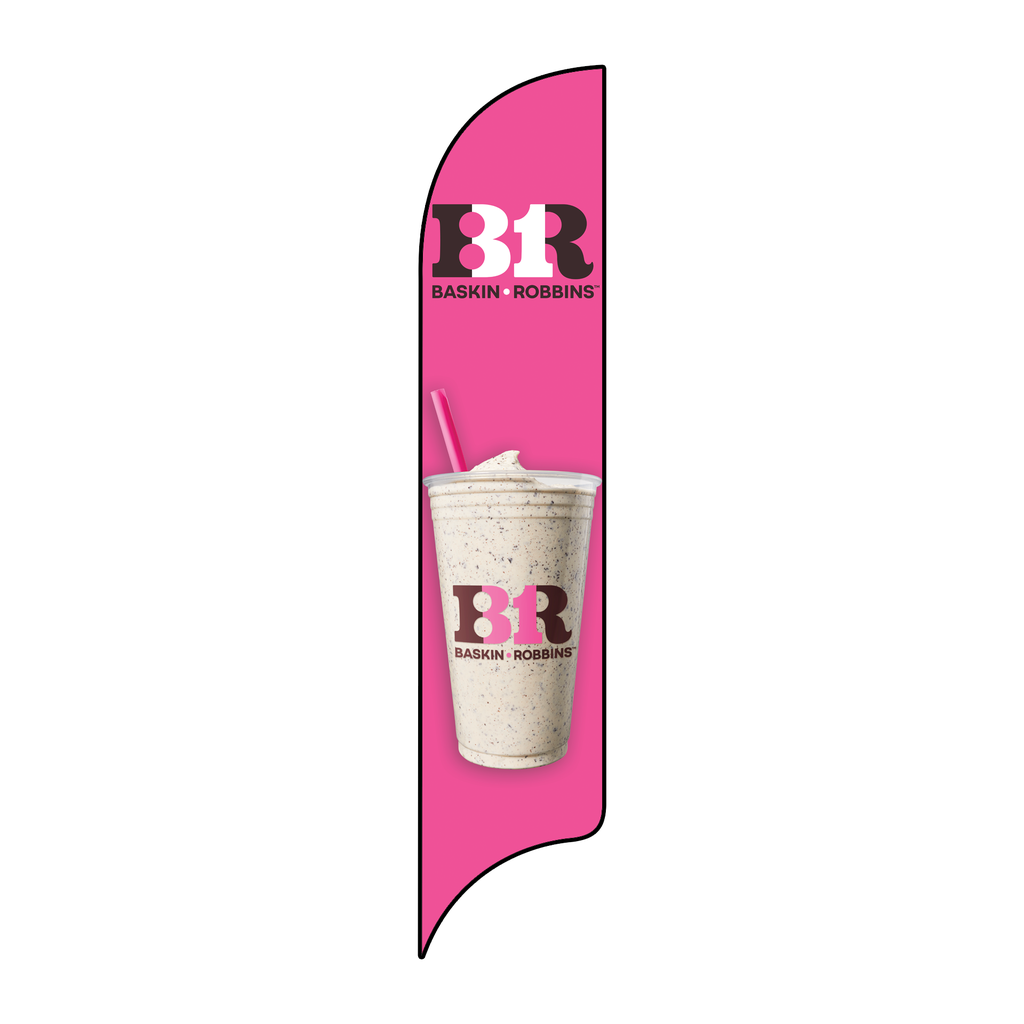 15' Baskin Robbins Pink Milkshake AdverSail Flag