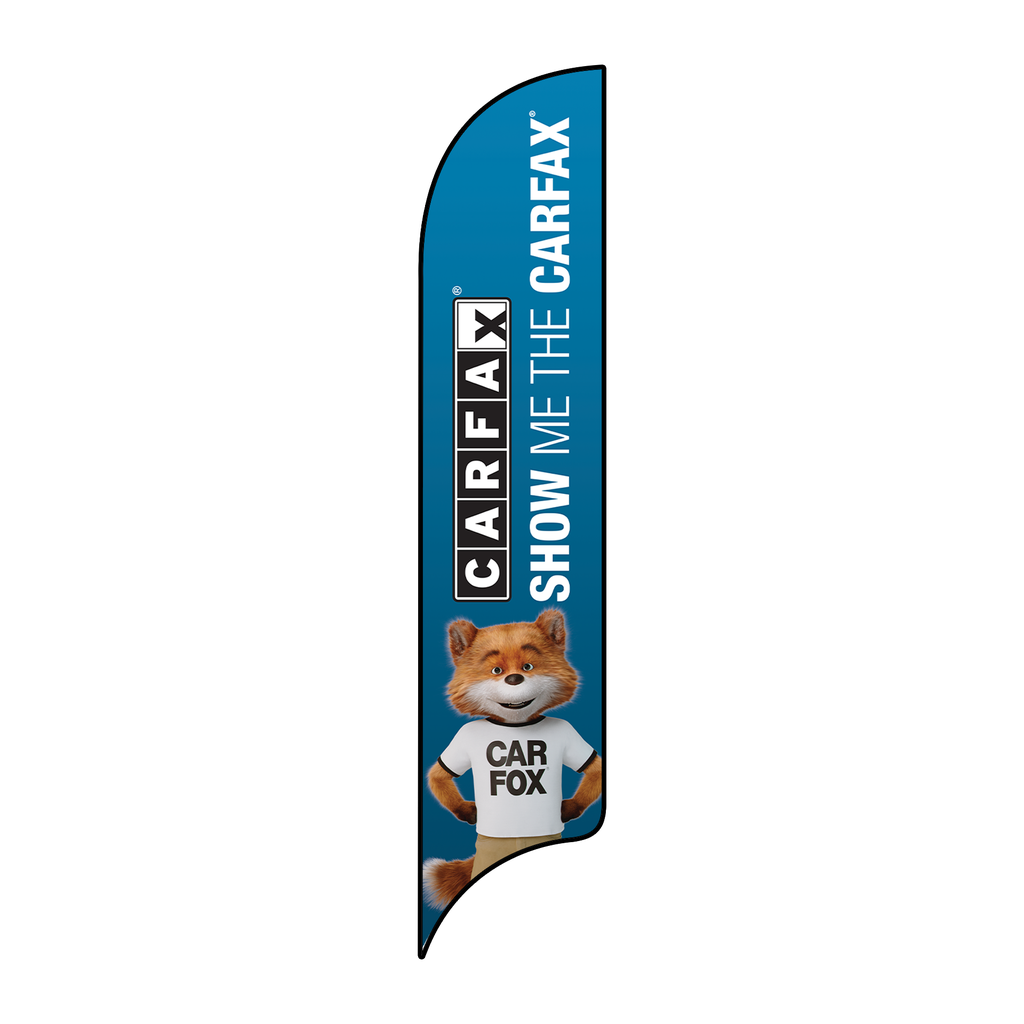15' Carfax Show Me The Carfax Advantage Dealer with Fox on Bottom AdverSail Flag