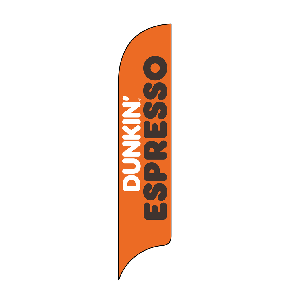 15' Dunkin' Donuts Orange Espresso AdverSail Flag