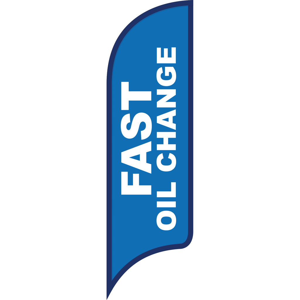 12' FullSpeed Automotive Blue Fast Oil Change AdverSail Flag
